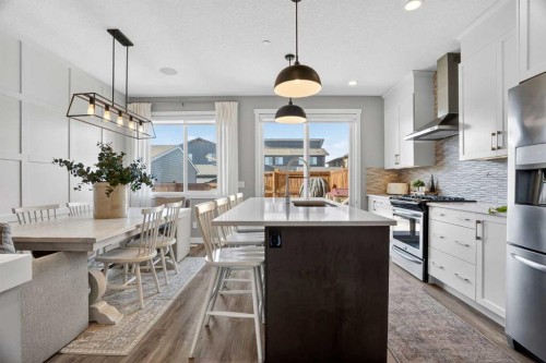 29 Howse Street Ne, Calgary, AB - Indoor Photo Showing Kitchen With Upgraded Kitchen
