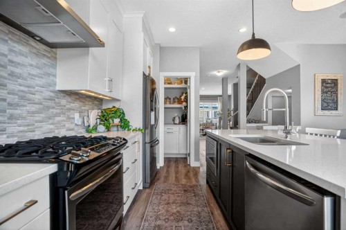 29 Howse Street Ne, Calgary, AB - Indoor Photo Showing Kitchen With Upgraded Kitchen