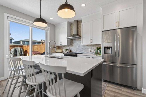 29 Howse Street Ne, Calgary, AB - Indoor Photo Showing Kitchen With Upgraded Kitchen