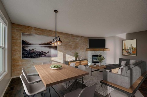 2016 Brightoncrest Green Se, Calgary, AB - Indoor With Fireplace