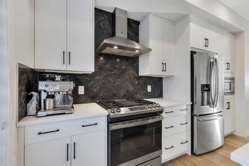 247 Greenbriar Common Nw, Calgary, AB - Indoor Photo Showing Kitchen With Stainless Steel Kitchen With Upgraded Kitchen
