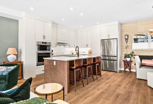 1-1202 2 Avenue, Canmore, AB - Indoor Photo Showing Kitchen With Stainless Steel Kitchen With Upgraded Kitchen
