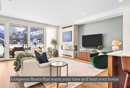 1-1202 2 Avenue, Canmore, AB - Indoor Photo Showing Living Room