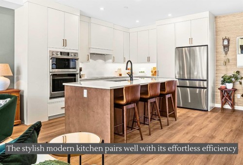 1-1202 2 Avenue, Canmore, AB - Indoor Photo Showing Kitchen With Stainless Steel Kitchen With Upgraded Kitchen