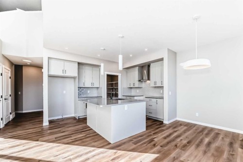 1089 Sawgrass Link Nw, Airdrie, AB - Indoor Photo Showing Kitchen With Upgraded Kitchen