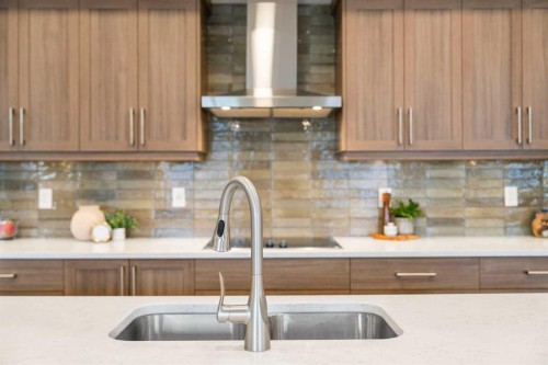 2208-33 Carringham Gate Nw, Calgary, AB - Indoor Photo Showing Kitchen With Double Sink