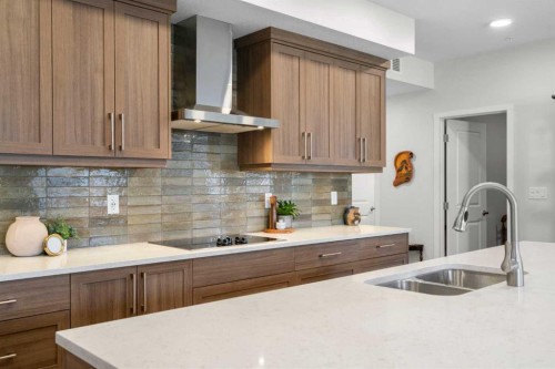 2208-33 Carringham Gate Nw, Calgary, AB - Indoor Photo Showing Kitchen With Double Sink With Upgraded Kitchen