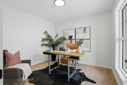 77 Wild Rose Way Se, Calgary, AB - Indoor Photo Showing Office