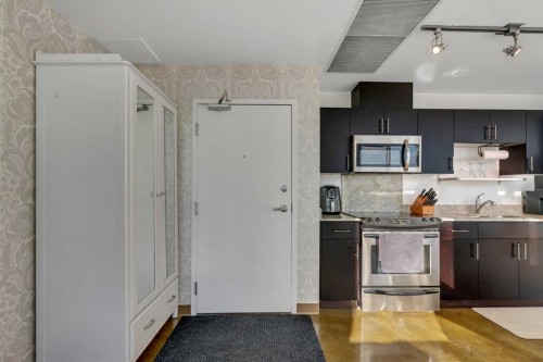 509-135 13 Avenue Sw, Calgary, AB - Indoor Photo Showing Kitchen With Double Sink