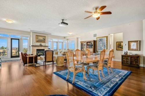 404-4 Hemlock Crescent Sw, Calgary, AB - Indoor With Fireplace