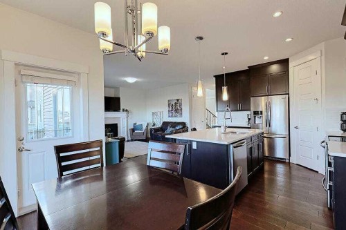1708 Monteith Drive Se, High River, AB - Indoor Photo Showing Kitchen With Upgraded Kitchen