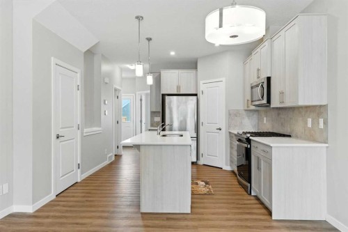 3644 Cornerstone Boulevard Ne, Calgary, AB - Indoor Photo Showing Kitchen With Upgraded Kitchen