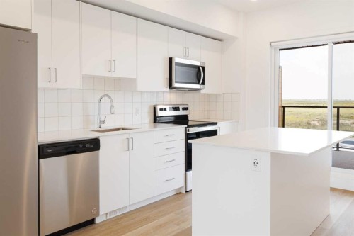 409-8535 19 Avenue Se, Calgary, AB - Indoor Photo Showing Kitchen With Upgraded Kitchen