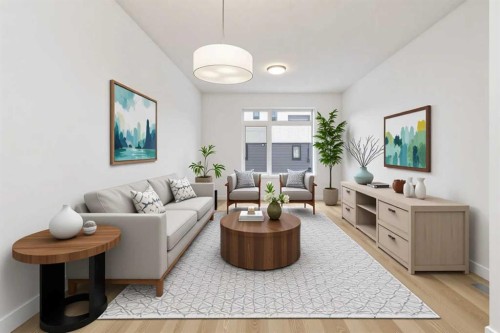 409-8535 19 Avenue Se, Calgary, AB - Indoor Photo Showing Living Room