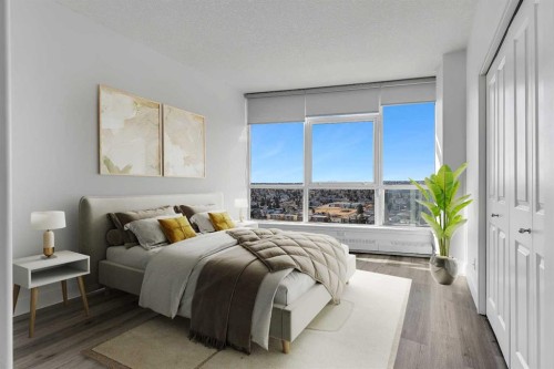2004-77 Spruce Place Sw, Calgary, AB - Indoor Photo Showing Bedroom