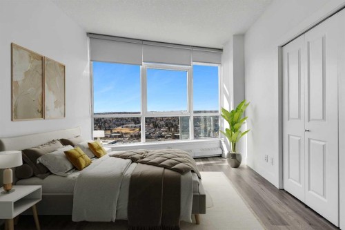 2004-77 Spruce Place Sw, Calgary, AB - Indoor Photo Showing Bedroom
