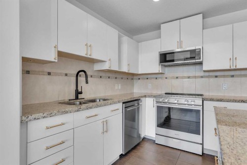 2004-77 Spruce Place Sw, Calgary, AB - Indoor Photo Showing Kitchen With Double Sink
