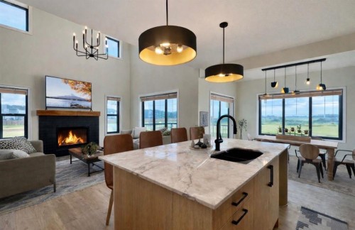 37 North Bridges Landing, Langdon, AB - Indoor With Fireplace