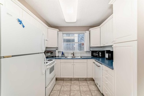 116-6800 Hunterview Drive Nw, Calgary, AB - Indoor Photo Showing Kitchen With Double Sink