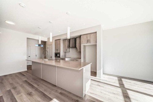 107 Mercado Crescent Se, Calgary, AB - Indoor Photo Showing Kitchen With Double Sink