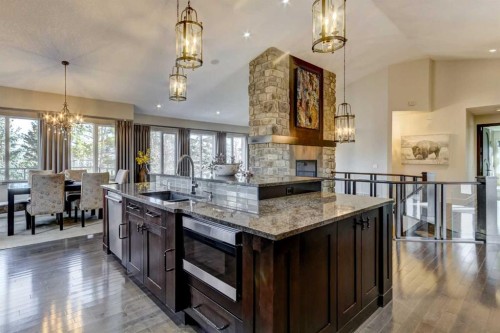 566 Pine Creek Ridge, Heritage Pointe, AB - Indoor Photo Showing Kitchen With Upgraded Kitchen