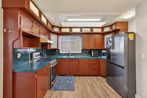 6003 Pinepoint Drive Ne, Calgary, AB - Indoor Photo Showing Kitchen With Double Sink