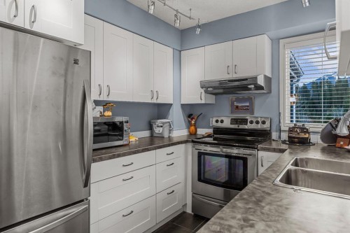 7-1017 Olympic Drive, Canmore, AB - Indoor Photo Showing Kitchen With Double Sink