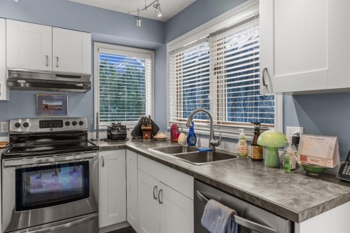 7-1017 Olympic Drive, Canmore, AB - Indoor Photo Showing Kitchen With Double Sink