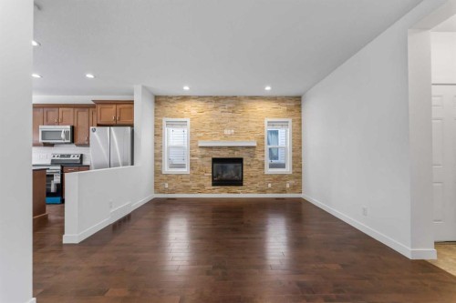 1006 Shantz Place, Crossfield, AB - Indoor With Fireplace
