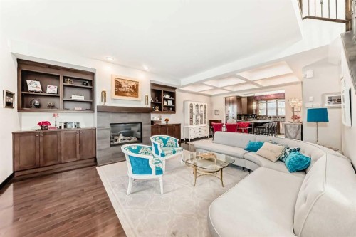 2213 27 Street Sw, Calgary, AB - Indoor Photo Showing Other Room With Fireplace