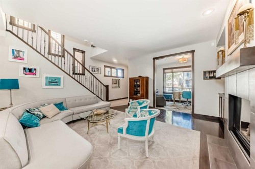 2213 27 Street Sw, Calgary, AB - Indoor With Fireplace