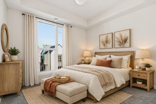 609 Sovereign Common Sw, Calgary, AB - Indoor Photo Showing Bedroom