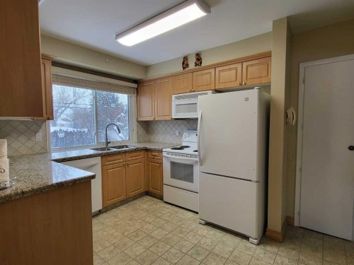 22 Montrose Crescent Ne, Calgary, AB - Indoor Photo Showing Kitchen With Double Sink