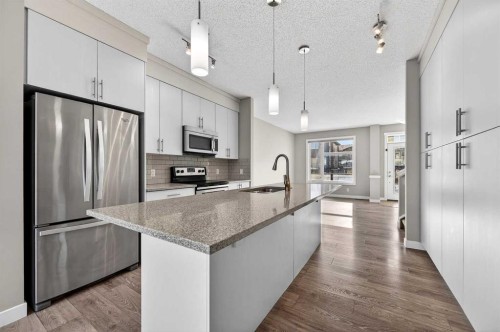 30 Sage Bluff Gate Nw, Calgary, AB - Indoor Photo Showing Kitchen With Stainless Steel Kitchen With Upgraded Kitchen