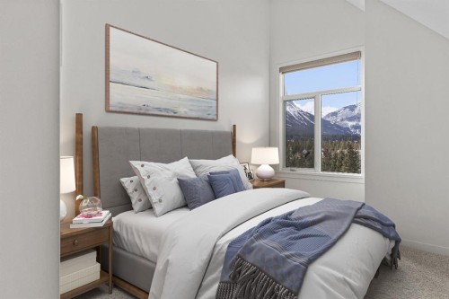 405-1505 Spring Creek Gate, Canmore, AB - Indoor Photo Showing Bedroom