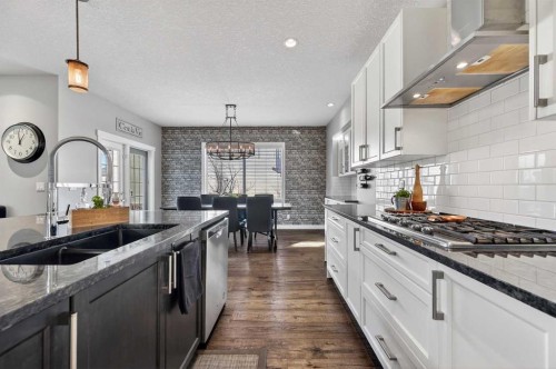 143 Cranarch Crescent Se, Calgary, AB - Indoor Photo Showing Kitchen With Double Sink With Upgraded Kitchen