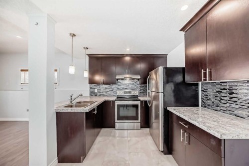234 Panatella Boulevard Nw, Calgary, AB - Indoor Photo Showing Kitchen With Double Sink With Upgraded Kitchen