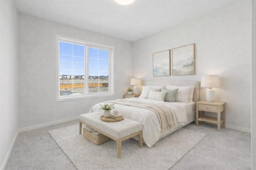 688 Buffaloberry Manor Se, Calgary, AB - Indoor Photo Showing Bedroom
