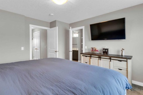 594 Hillcrest Road Sw, Airdrie, AB - Indoor Photo Showing Bedroom