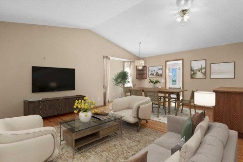 222 Arbour Cliff Close Nw, Calgary, AB - Indoor Photo Showing Living Room