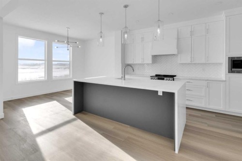 140 Copperhead Road Se, Calgary, AB - Indoor Photo Showing Kitchen With Upgraded Kitchen