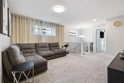 128 Setonstone Gardens Se, Calgary, AB - Indoor Photo Showing Living Room