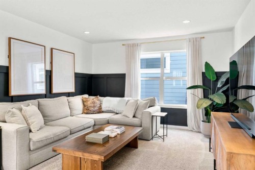 57 Riviera Crescent, Cochrane, AB - Indoor Photo Showing Living Room