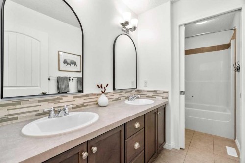 57 Riviera Crescent, Cochrane, AB - Indoor Photo Showing Bathroom