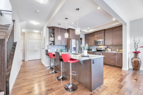 173 Redstone Common Ne, Calgary, AB - Indoor Photo Showing Kitchen With Stainless Steel Kitchen With Upgraded Kitchen