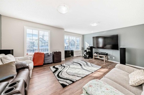 46 Cranford Gardens Se, Calgary, AB - Indoor Photo Showing Living Room