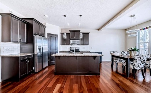 46 Cranford Gardens Se, Calgary, AB - Indoor Photo Showing Kitchen With Stainless Steel Kitchen With Upgraded Kitchen