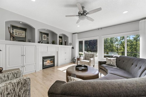 1458 Strathcona Drive Sw, Calgary, AB - Indoor Photo Showing Living Room With Fireplace