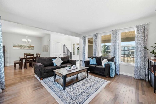 8 Redstone Passage Ne, Calgary, AB - Indoor Photo Showing Living Room