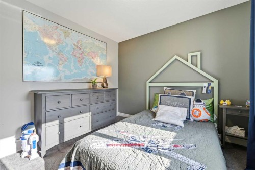 8 Redstone Passage Ne, Calgary, AB - Indoor Photo Showing Bedroom